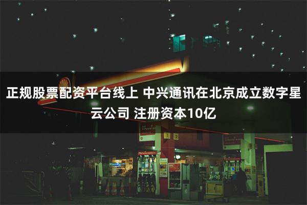 正规股票配资平台线上 中兴通讯在北京成立数字星云公司 注册资本10亿