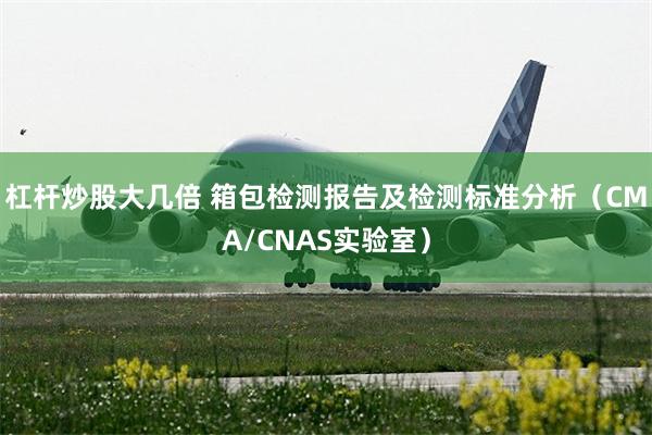 杠杆炒股大几倍 箱包检测报告及检测标准分析（CMA/CNAS实验室）